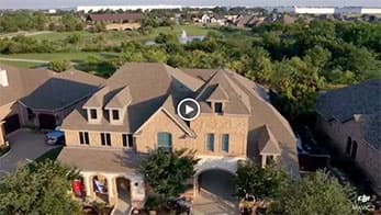 Birds eye view of home repaired by Texas Roofing and Renovations